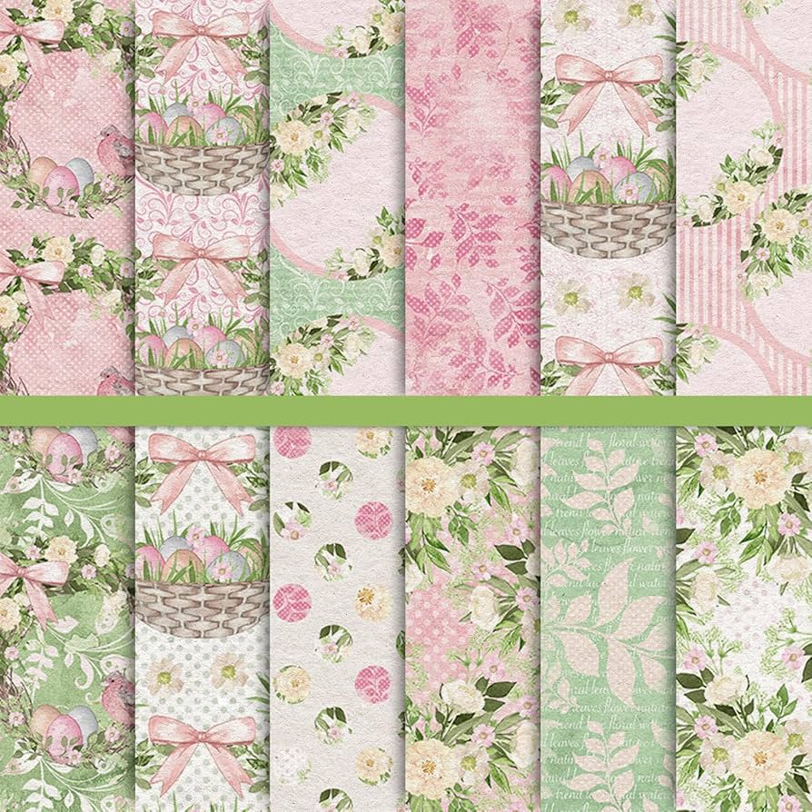Amazon.com : Whaline 12 Designs Spring Easter Pattern Paper